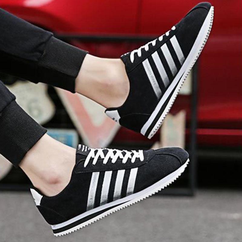 39-45 Men Low-top Canvas Sneakers Running Basketball Shoes Breathable Lightweight Non-slip Shoes Wear-resistant Comfortable White Stripe Skate Shoes