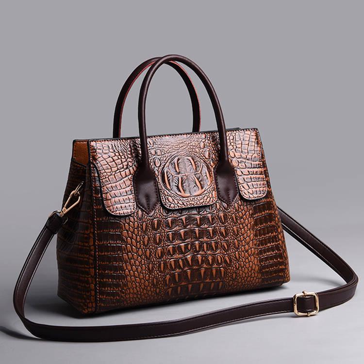 Crocodile Pattern Leather Handbag Bag Female Messenger Bag Europe United States Shoulder Bag Female