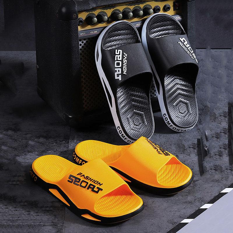 Korean Style Men's Slippers Trendy Outer Wear Home Bathroom Non-slip Sandals Women's Summer Thick Bottom Wear-resistant Sandals and Slippers