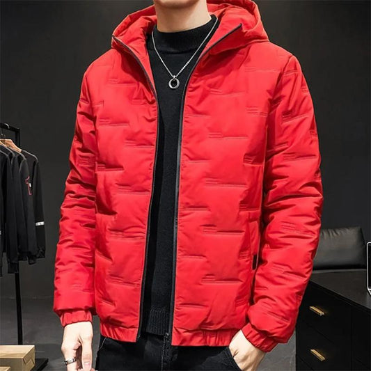 Autumn and Winter Men's Cotton-padded Jackets Thicken Warm and Cold-proof Hooded Down Fashion Casual Jackets