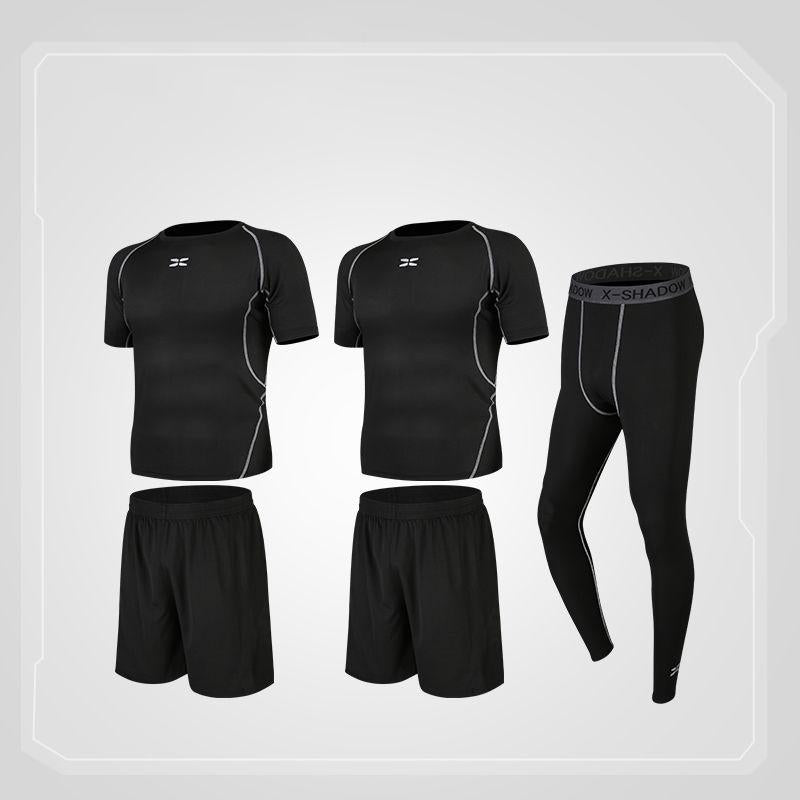 Sportswear Man Compression Sport Suits Hooded Reflective Tracksuits Sports Training Fitness Clothes