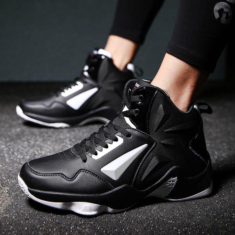 Men Sneakers High-top Basketball Shoes Shockproof Breathable Couples Running Shoes Tactical Boots