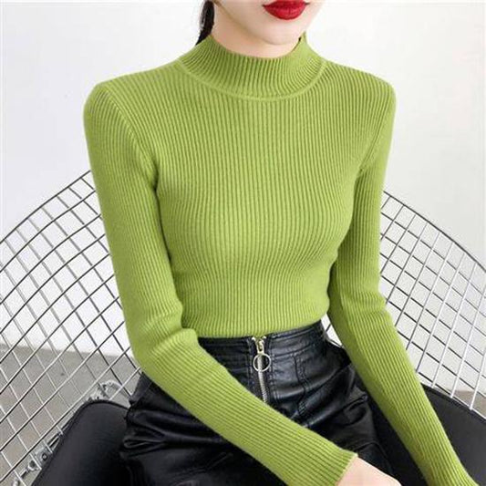 Women Sweater Winter Warm Long Sleeve Sweater Casual Slim Knitted Pullovers Women Knitting Sweater