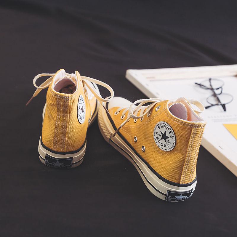 Street Shot Couple Canvas Shoes Wild Retro Canvas Shoes High-top Shoes Male Korean Students