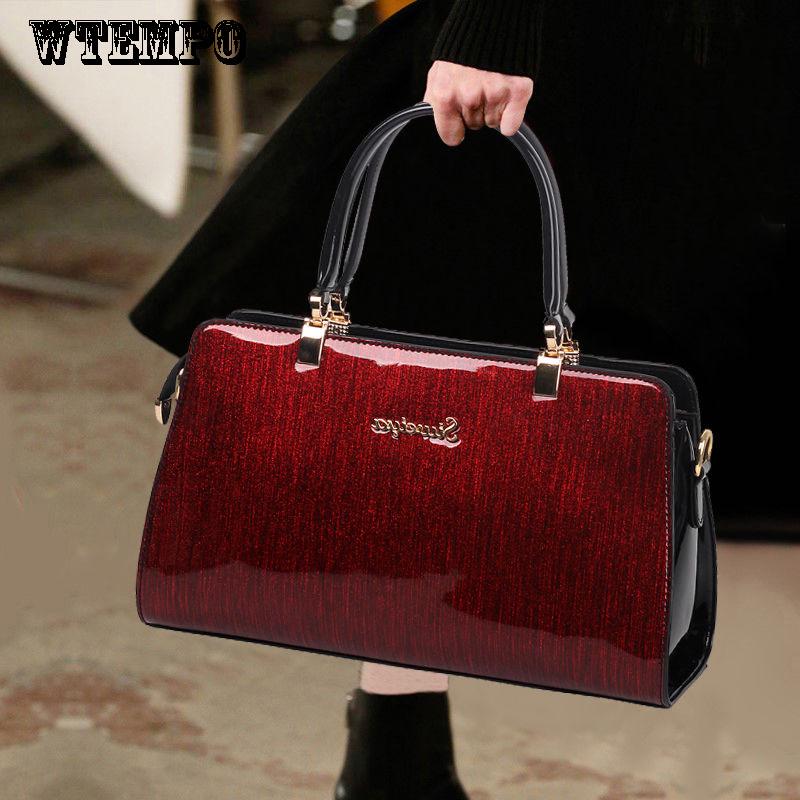 Women's Bag Fashion Handbag Messenger Bag Shoulder Bag Leather Texture Patent Leather Bag