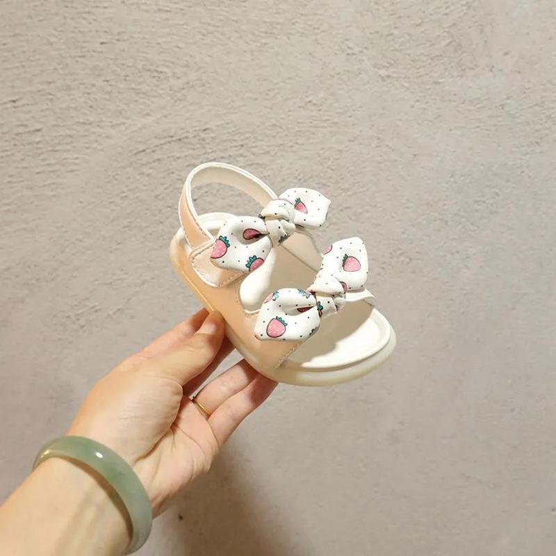 Girls Sandals Non-slip Soft Bottom Summer Children's Bow Knot Open-toed Princess Shoes Summer Beach Shoes