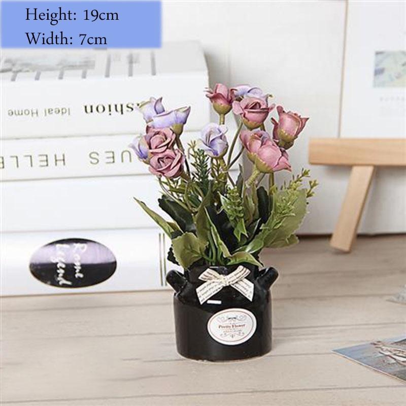 Small Objects Display Artificial Flowers Flower Potted Set Ornaments Creative Home Decoration Ornaments Desktop Clutter