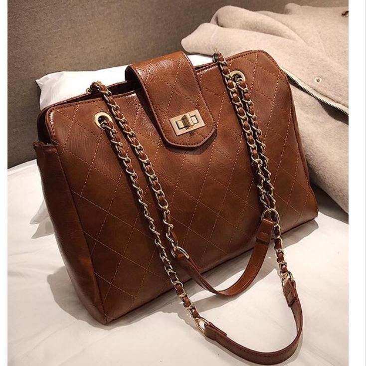 Luxury Brand Handbag 2019 Retro Fashion New High Quality Pu Heather Women 'S Designer Handbag Lingge