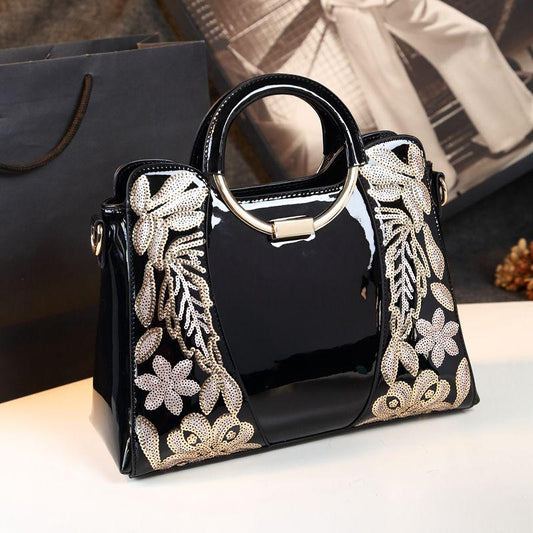 Bright Patent Leather Fashion Bags Ladies Luxury Handbags Casual Shoulder Messenger Bags Tote Bag