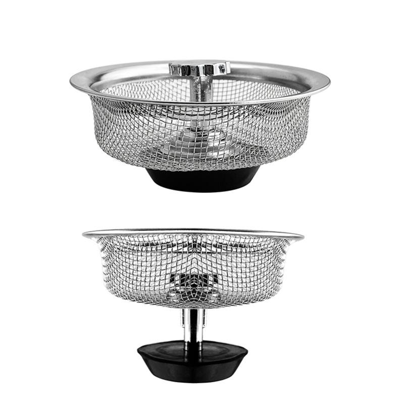 2Pcs Sink Filter Mesh Kitchen Stainless Steel Water Filter Washing Pan Separation Mesh Food Tea Separation Mesh