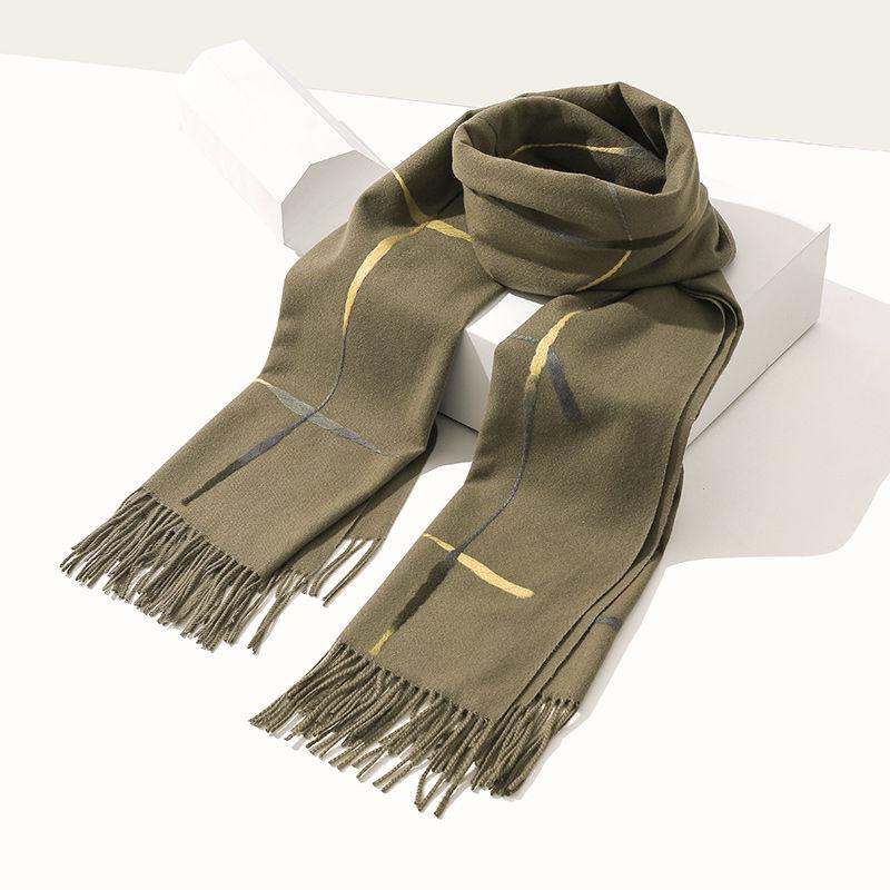 Cashmere Scarf Pink Wool Scarves for Women Winter Warm Female Fashion Lady Shawls