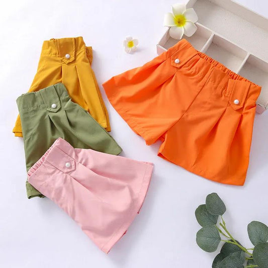 Girls' Shorts Summer Wear All-match Skirt Pants Children's Pants Thin Loose Casual Sports Pants