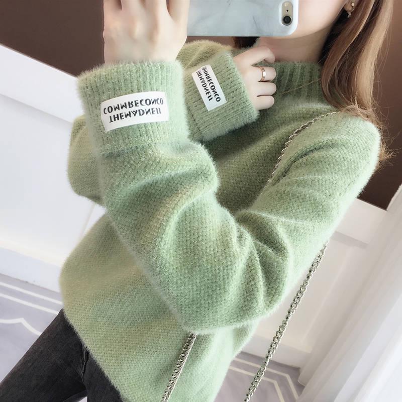 2019 Women Sweater Casual Turtleneck Female Pullover Long Sleeve Warm Soft Autumn Winter Knitted