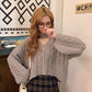 Sweater Design Knit Sweater Top Women's Autumn Winter New Short V-neck Halter Loose Knitted Sweater