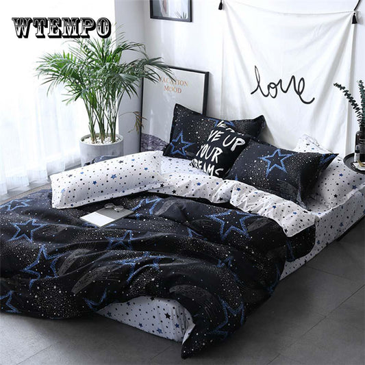 Home Textile Gypsophila Bed Linens 4pcs Bedding Sets Duvet Cover Bed Sheet Duvet Cover Set