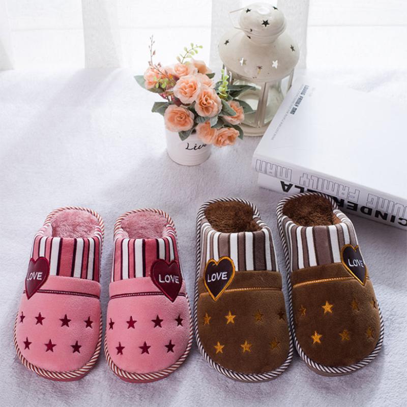 Winter Large-size Thick-soled Cotton Slippers Home Non-slip Indoor Cotton Slippers Women's Warm Thick Cotton Mop