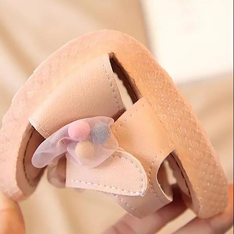 Girls Sandals Summer Bow Princess Shoes Korean Children's Baby Non-slip Soft-soled Beach Shoes