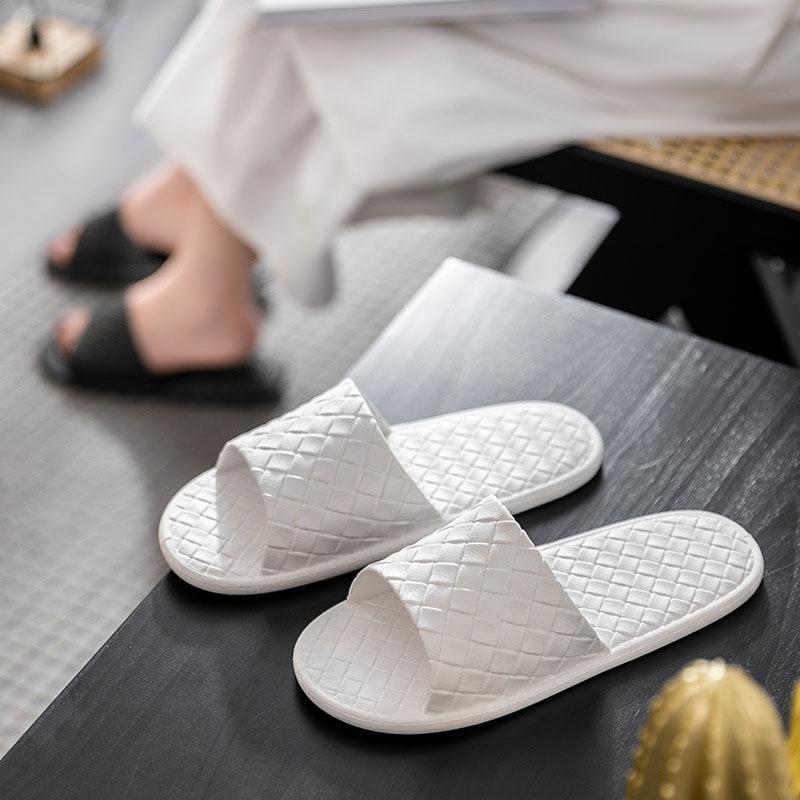 Home Couple Sandals and Slippers Female Summer Cute Solid Color Student Dormitory Slippers Indoor Bathroom Bath Soft Bottom Sandals Male