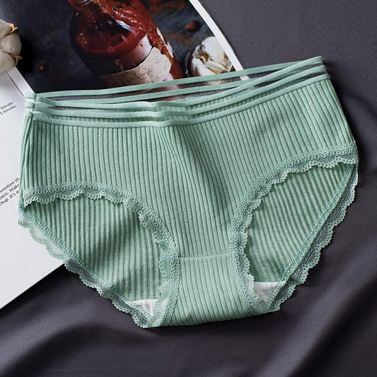 Hollow Striped Women's Panties Cotton Briefs for Women Low Waist Soft Female Underwear Skin-friendly Underpants Lady Intimates