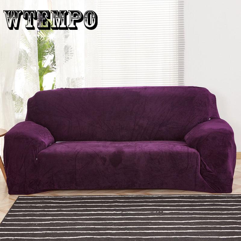 Plush Thicken Elastic Sofa Cover Universal Slipcover 1-4 Seater Stretch Couch Cover for Living Room