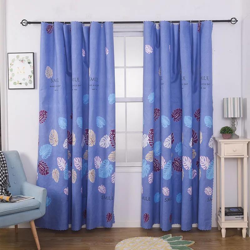 Simple Curtain Finished Special Offer Rental Dormitory Bedroom Balcony Blackout Short Curtain Half Curtain Curtain