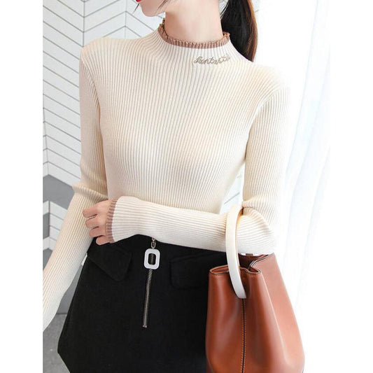 Sweater Women Knitted Pullover 2019 Long Sleeve Turtleneck Knitwear Fashion Slim Women Jumper