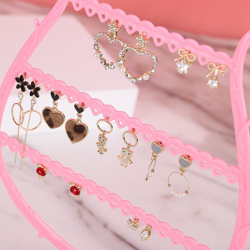 Creative Wine Cup Shape Earrings Bracelet Storage Shelf Jewelry Display Holder Ear Stud Stand Antler Tree Jewelry Organizer