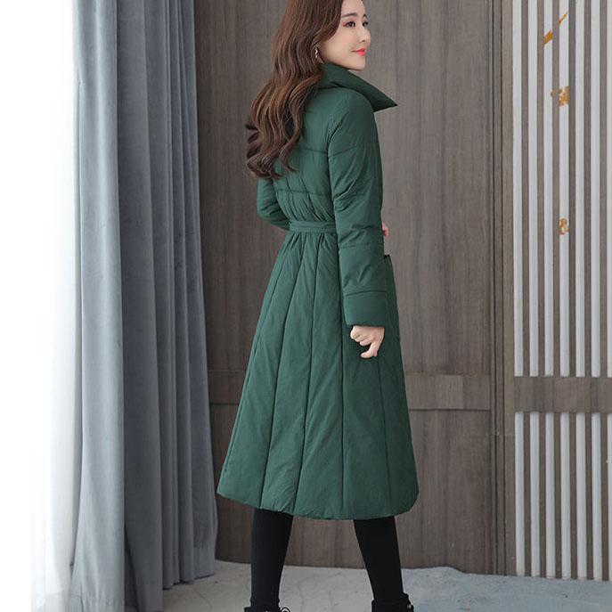 Winter Cotton Coats Women's National Style Long Cotton Jackets Female Solid Color Thickened Wadded Jacket