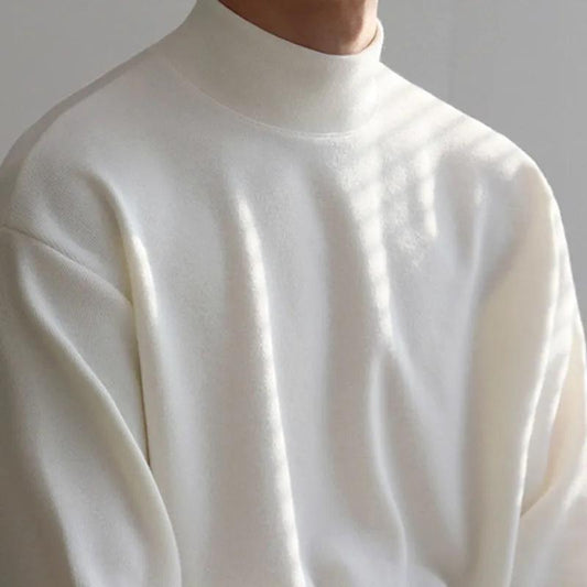 Korean Version of The Trend T-shirt Spring and Autumn Shirts Half Turtleneck Bottoming Shirt Men's Solid Color Long-sleeved T-shirt Inside