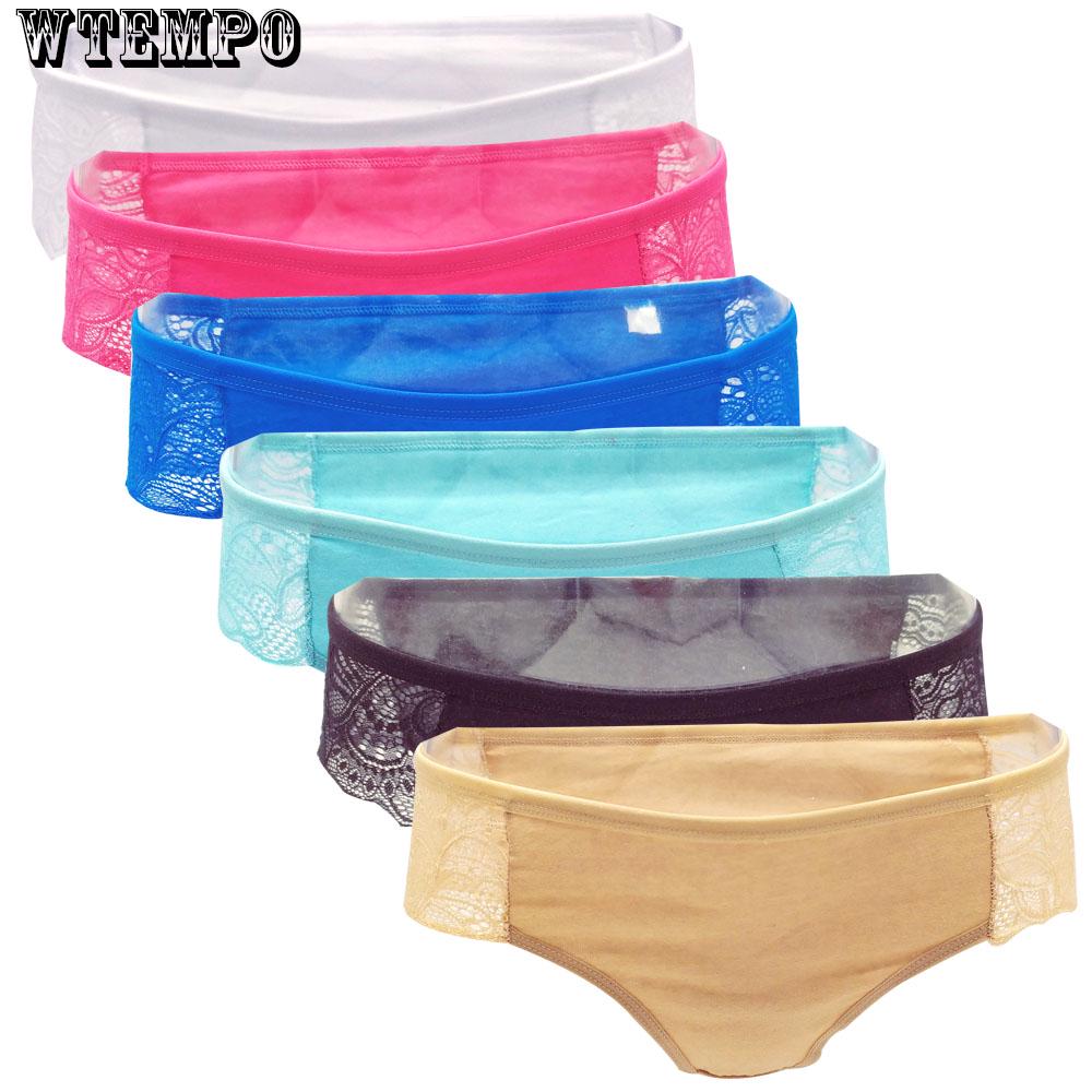 Top (JOOM Top  Brand)6 Pcs/Lot Panties Cotton Women Lace Panties Seamless Breathable Panty Briefs