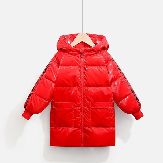 Children's Down Jackets In The Long Section for Boys Girls Thicken Winter Coats for Children with Hooded Babies and Infants Children's Clothing