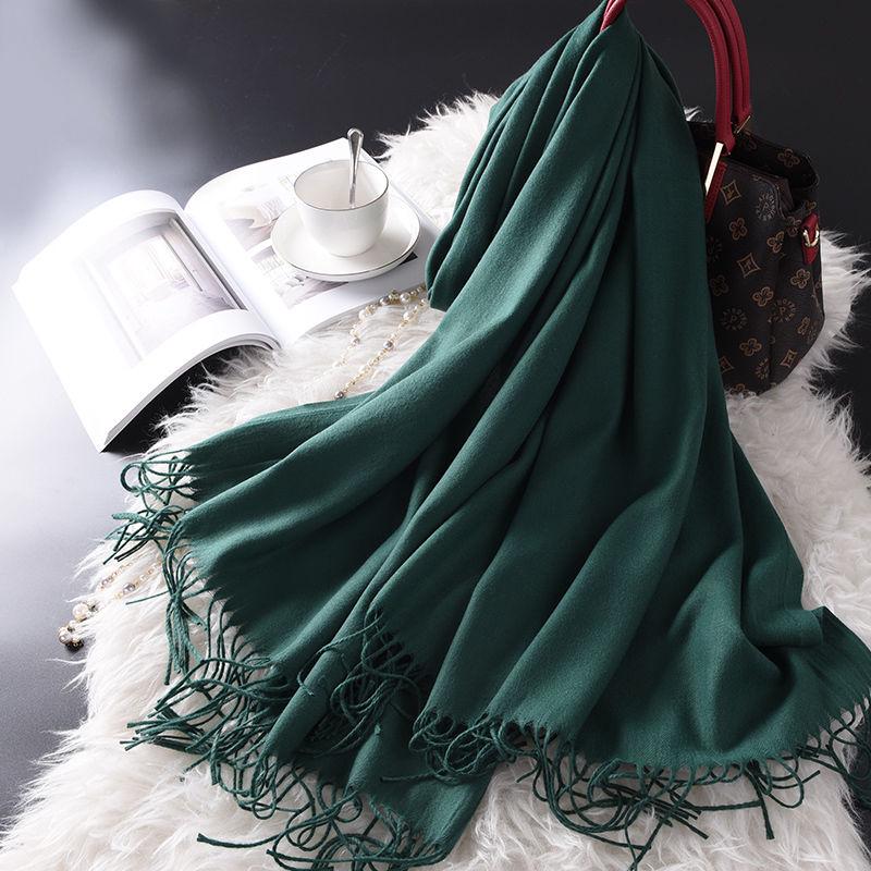 Women Scarf Women Autumn Winter Shawl Scarf Cashmere Scarves Solid Lady Wraps