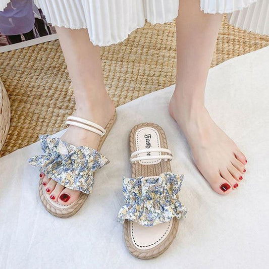 Flower Two-wear Sandals  Slippers  Women's Outer Wear Summer Fashion Comfortable  Breathable All-match Beach Shoes