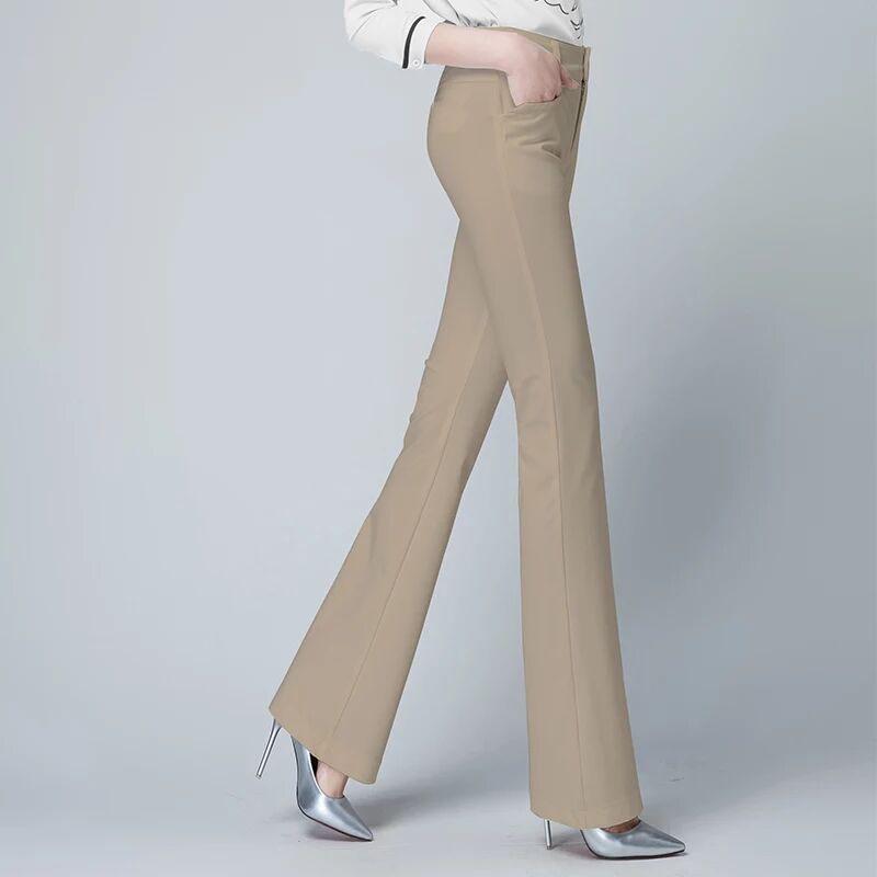 Models Micro Trousers Trousers High Waist Stretch Slim Large Size Straight Flared Pants Pants