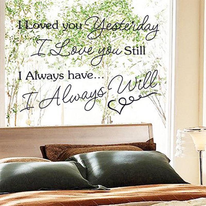 English Inspirational Wall Home Decoration Wall Sticker DIY romantic love wallpaper