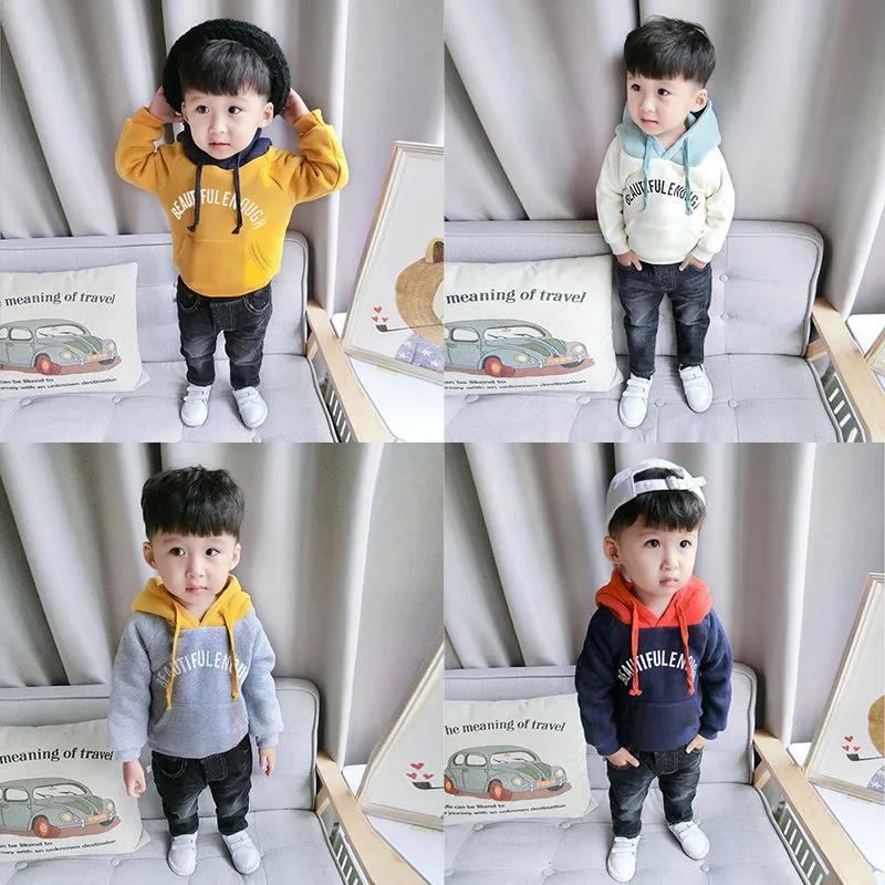 Children's Clothing Boys Girls Fall Winter Clothing Sweater Jacket Baby Plus Velvet Thick Winter Casual Jacket Girls' Sweaters Children's Outer Wear