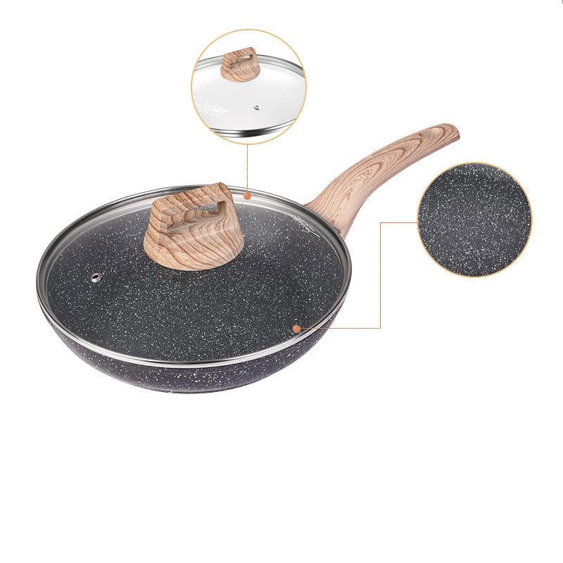 Maifan Stone Wok Pan Non-stick Pan Induction Cooker Gas Stove Suitable for Pancake Pan Fried Egg Artifact Steak Household