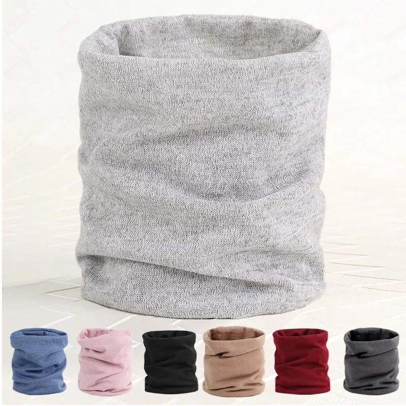 Women's Autumn and Winter Bib Pullover Scarf Korean Style Outdoor Windproof Cashmere Knitting Riding Warmth Cervical Spine Scarf Neck Collar Neckchief