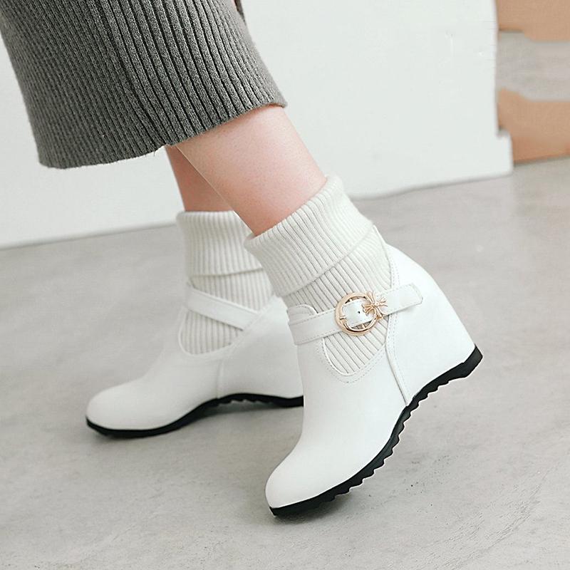 Women Snow Boots Fur Winter Women's Boots Women Boots Warm Ankle Boots White Short Shoes