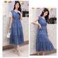 Womens Boho Solid Dress O-Neck Ladies Dresses Women Dress Sundress Maxi Dress Vestidos Verano