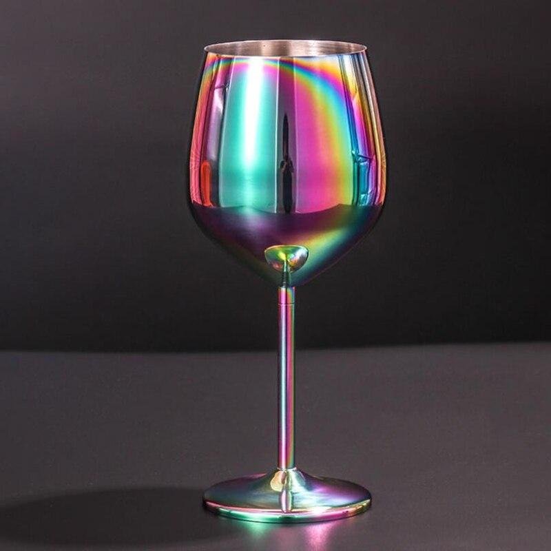 Personalized Wine Glasses Stainless Steel Metal Wineglass Bar Wine Glass Champagne Cocktail Drinking Cup Charms Party Supplies