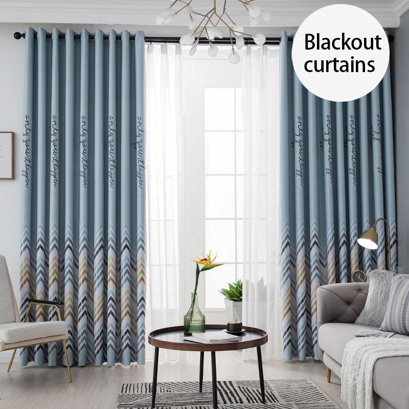 Living Room Bedroom Curtains Simple Modern Style Shading Curtains Rental Curtains