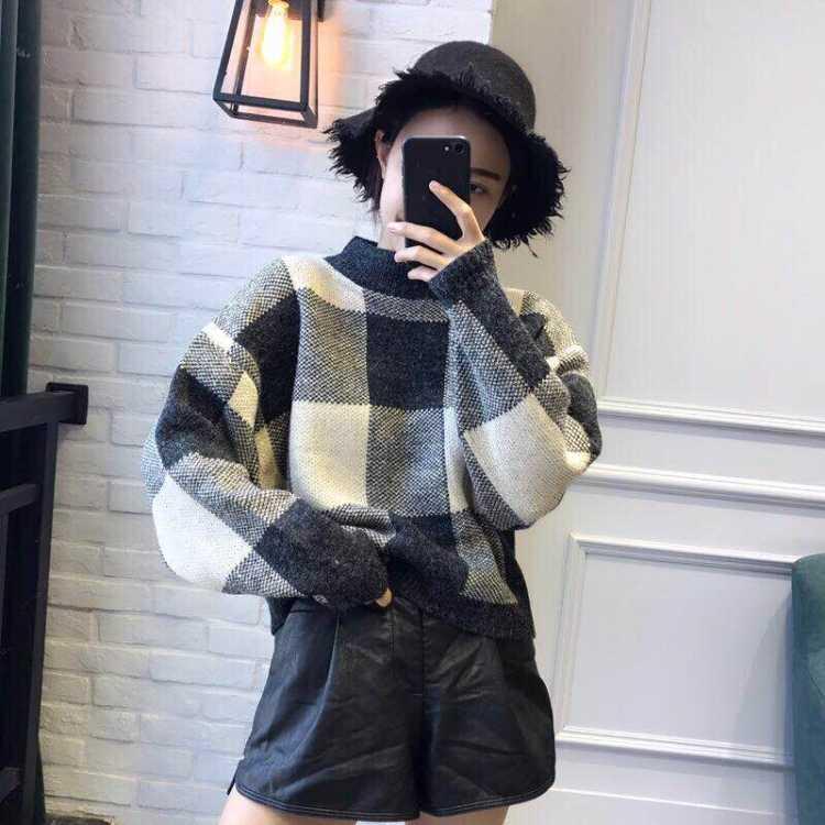 Female Autumn and Winter Cold Long Sleeve Large Size Warm Sweater Cashmere Turtleneck Sweater