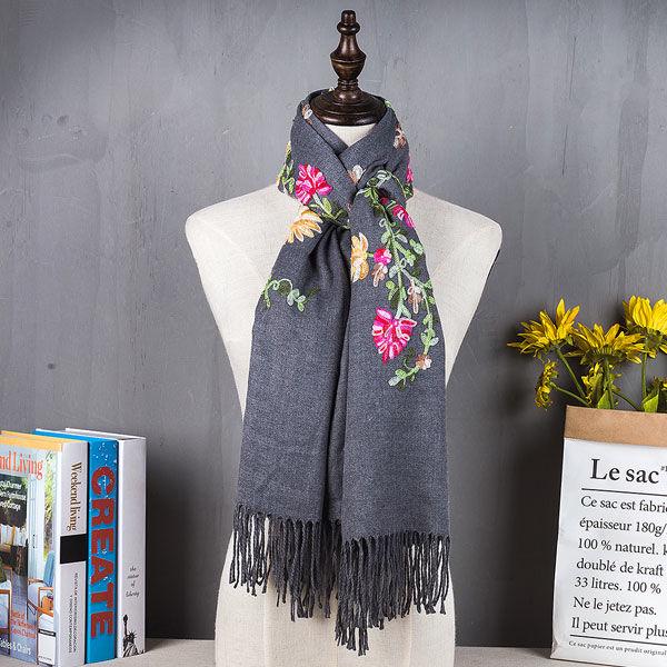 Women Fashion Accessories Elegant Printing Scarf Imitation Cashmere Warm Shawl