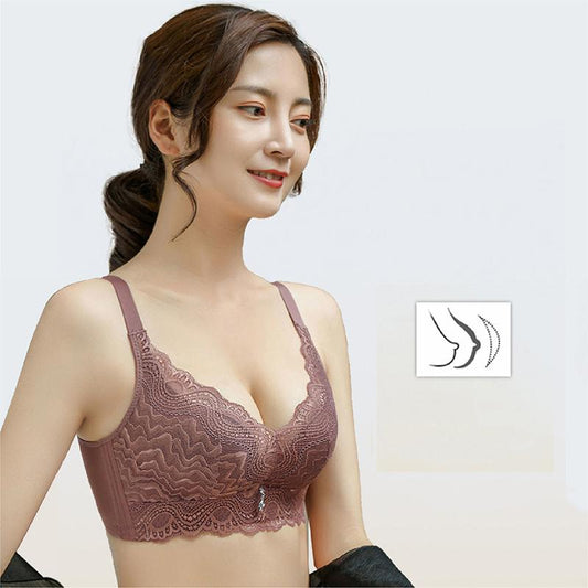 High Quality Natural Latex Underwear Small Breasted Women Gather Close Breast Bra Non-wireless Non-marking Adjustable Bra