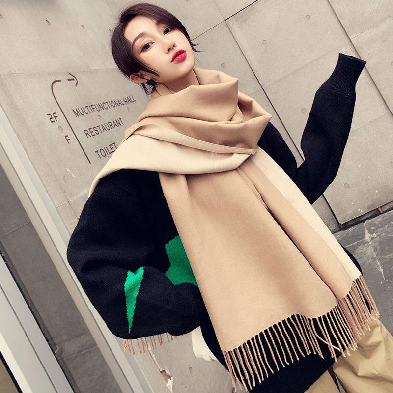 Scarf Fashion Cashmere Scarf Autumn and Winter Shawl Ladies Solid Color Luxury Scarf