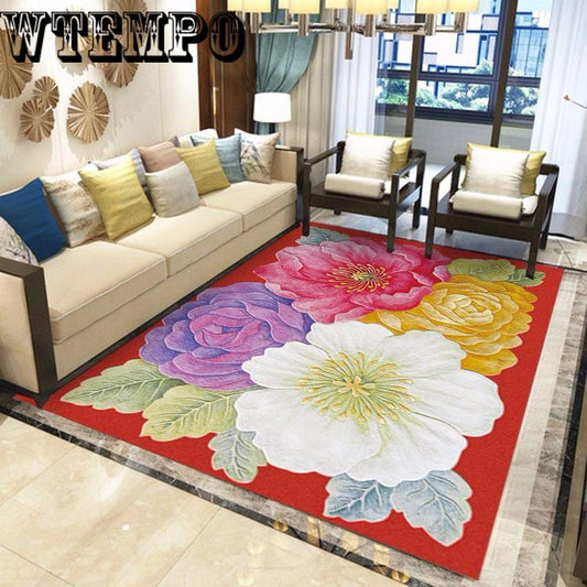 Pastoral style 3D carpet living room carpet coffee table mat bedroom carpet home European style mat