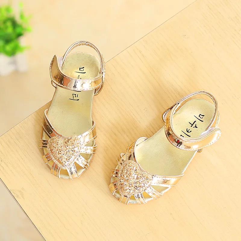 Sandals for Girls Children Fashion Kids Spring Summer Princess Party Shoes Casual Footwears Round Toe 2021