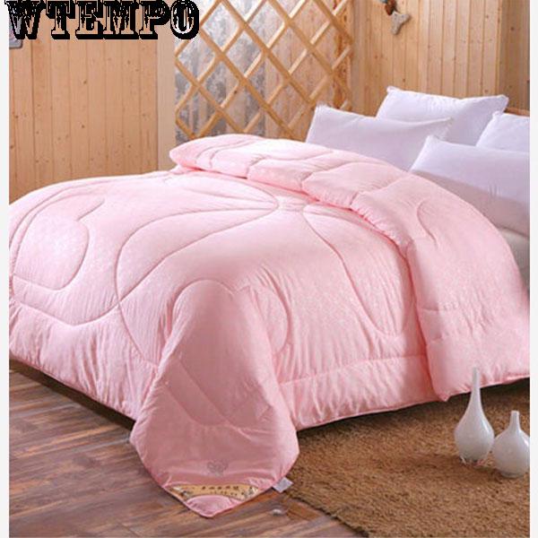 Silk Cotton Quilt Fashion Home Supplies Thick Silk Quilt Winter Double Warm Bedding Comfort