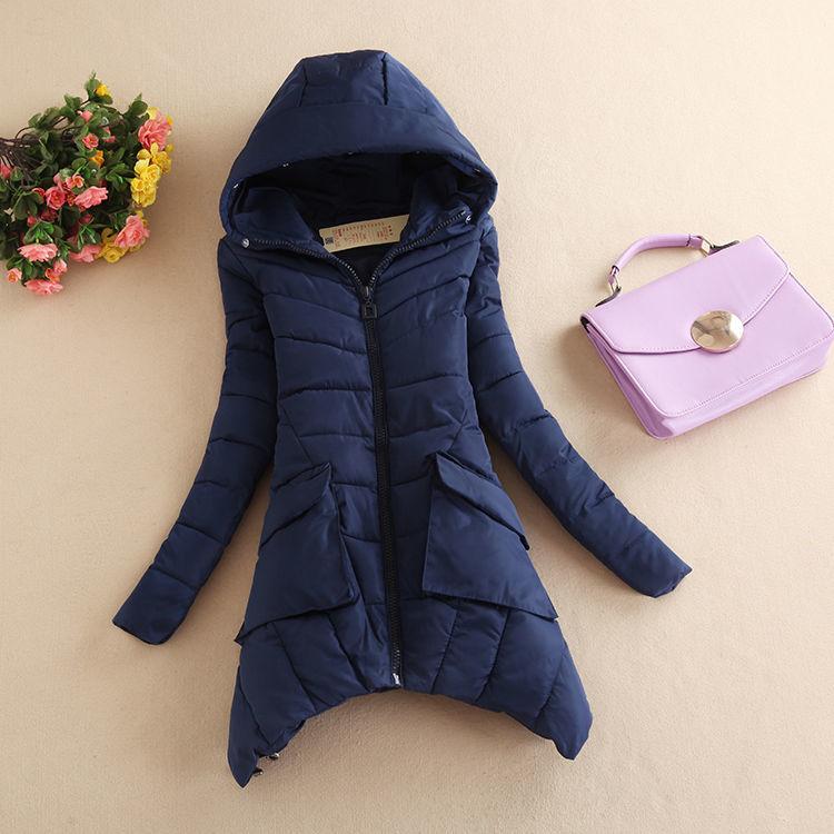 Winter Women Parkas Ladies Casual Mid-length Coats Winter  Plus Size  Hooded Jackets Cotton Parkas Warm Coat Outwear